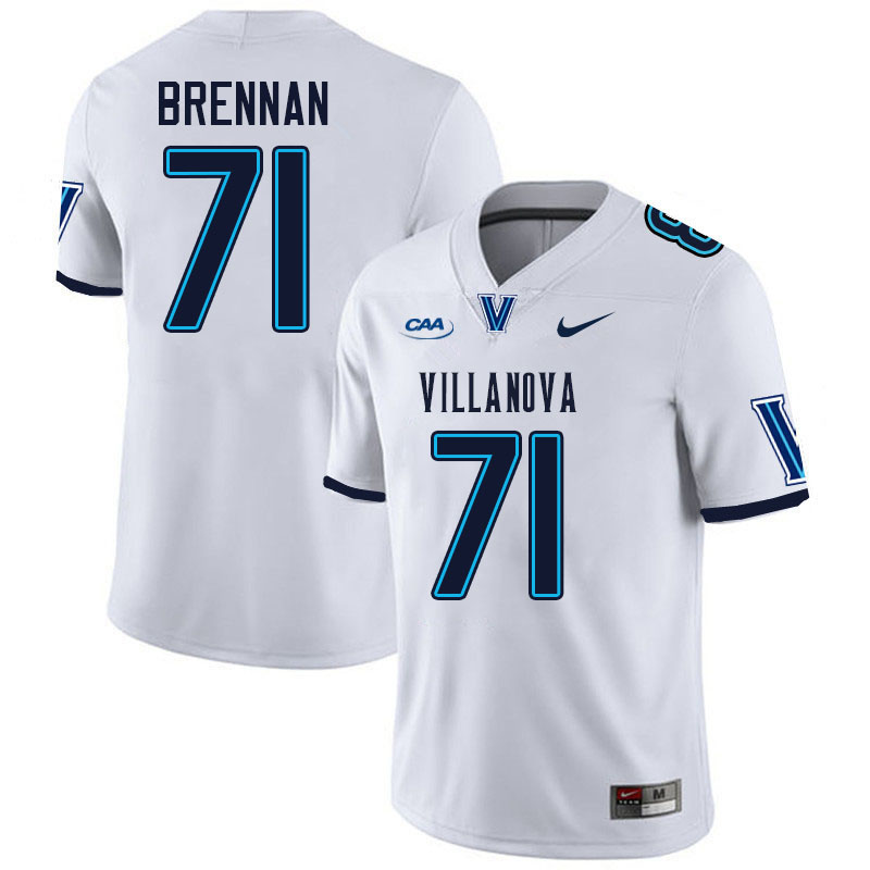 Villanova Wildcats #71 Colt Brennan College Football Jerseys Stitched-White